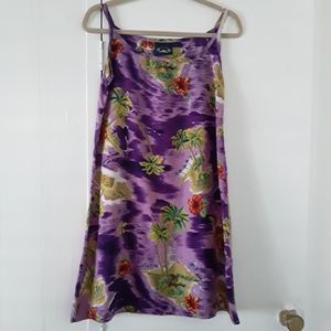 Hawaiian Dress Purple Hawaiian Print